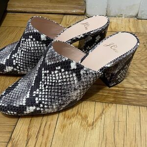 J Crew Sophie Mule in Snake